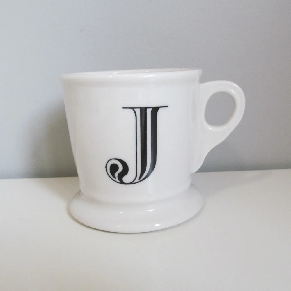 Anthropologie Initial Monogram Coffee Mug J